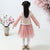 Cheongsam Top Brocade Wadded Coat with Pleated Skirt Girl's Suit