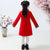 Calp Pattern Cheongsam Top Wool Girl's Chinese Dress