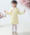 Vestido chino tradicional acolchado cheongsam floral para niña