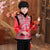 Dragon & Phoenix Pattern Brocade Fur Edge Chinese Style Boy's Wadded Suit
