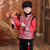 Dragon & Phoenix Pattern Brocade Fur Edge Chinese Style Boy's Wadded Suit