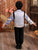 Cranes Pattern Brocade Fur Collar Chinese Style Boy's Wadded Suit