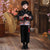 Brocade Fur Collar Tradtional Chinese Style Boy's Wadded Suit