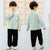 Traje de kung-fu para niños de algodón con bordado de grúas Traje tradicional chino