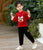 Kung-Fu-Anzug für Kinder mit Tigerkopf-Stickerei Traditioneller chinesischer Anzug