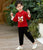 Tiger Head Embroidery Kid's Kung-fu Suit Traditional Chinese Suit