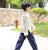 Costume de Kung-fu pour enfants avec broderie de mots chinois Costume chinois traditionnel