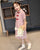 Mandarin Collar Cheongsam Top Plaids & Checks Pattern Girl's Chinese Dress