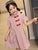 Mandarin Collar Cheongsam Top Plaids & Checks Pattern Girl's Chinese Dress