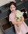 Mandarin Collar Cheongsam Top Plaids & Checks Pattern Girl's Chinese Dress