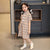 Col à revers Cheongsam Top Plaids & Checks Pattern Robe chinoise pour fille