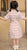 Col à revers Cheongsam Top Plaids & Checks Pattern Robe chinoise pour fille