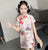 Vestido chino cheongsam para niños con patrón de paisaje