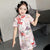 Abito cinese Cheongsam per bambini con motivo paesaggistico