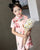Robe chinoise à fleurs Cheongsam pour enfants au genou