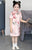 Knee Length Kid's Cheongsam Floral Chinese Dress