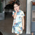 Elephant Pattern Kid's Cheongsam Chinese Dress