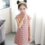 Cartoon Rabbit Stretchy Kid's Cheongsam Knee Length Chinese Dress
