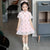 Abito cinese in chiffon floreale cheongsam per bambini a maniche corte