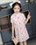 Short Sleeve Kid's Cheongsam Floral Chiffon Chinese Dress