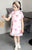 Vestido chino de gasa floral cheongsam de manga corta para niños