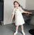 Half Sleeve Kid's Cheongsam Floral Chiffon Chinese Dress