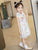 Buttefly & Flowers Pattern Kid's Cheongsam Chiffon Chinese Dress