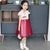 Floral Cheongsam Top Chiffon Skirt Traditional Girl's Chinese Dress