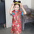 Cartoon Pattern Kid's Cheongsam Cotton Chinese Dress