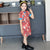 Cartoon Pattern Kid's Cheongsam Cotton Chinese Dress