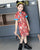 Vestido chino de algodón cheongsam para niños con patrón de dibujos animados