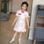 Robe chinoise en coton Cheongsam pour enfants à motif de dessin animé