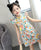 Ruffle Sleeve Kid's Cheongsam Floral Cotton Chinese Dress