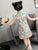 Ruffle Sleeve Kid's Cheongsam Floral Cotton Chinese Dress