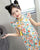 Ruffle Sleeve Kid's Cheongsam Floral Cotton Chinese Dress