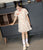 Robe chinoise en coton à fleurs Cheongsam à manches courtes pour enfants
