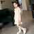 Chinesisches Cheongsam-Kleid aus Baumwolle mit kurzen Ärmeln für Kinder
