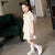 Short Sleeve Kid's Cheongsam Floral Cotton Chinese Dress