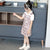 Plaids & Checks Pattern Chiffon Girl's Chinese Dress