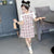 Plaids & Checks Pattern Chiffon Girl's Chinese Dress