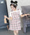 Plaids & Checks Pattern Chiffon Girl's Chinese Dress