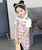 Plaids & Checks Pattern Chiffon Girl's Chinese Dress