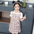 Plaids & Checks Pattern Chiffon Girl's Chinese Dress