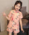 Deer Pattern Cheongsam Top Traditional Girl's Chinese Suit