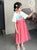 Traditioneller chinesischer Hanfu-Anzug für Mädchen mit Blumenstickerei