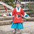 Costume di Capodanno cinese imbottito per bambina con ricamo Phoenix
