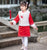 Traje chino tradicional cheongsam y chaleco para niña