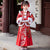 Traditionelles chinesisches Neujahrskostüm aus wattiertem Hanfu für Mädchen