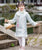 Floral Brocade Wadded Kid's Cheongsam Knee Length Chinese Dress