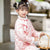 Sweetheart Pattern Wadded Kid's Cheongsam Knee Length Chinese Dress